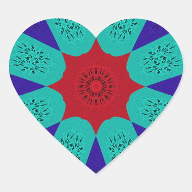Sticker Cœur Belle couleur de design féminin égyptienne Extraor (Devant)