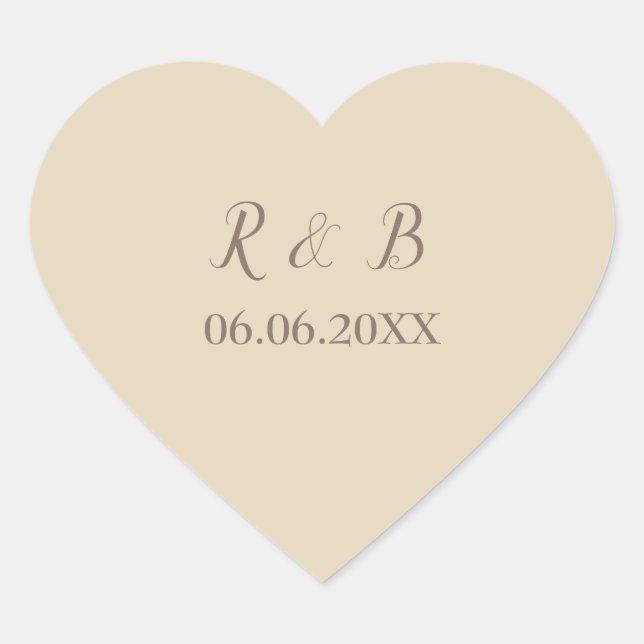 Sticker Cœur Belle et classe Mariage (Devant)