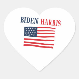 Sticker Cœur Biden Harris 2020