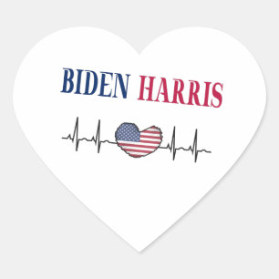 Sticker Cœur Biden Harris 2020
