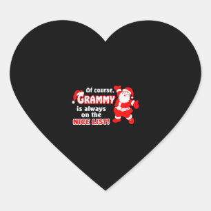 Sticker Cœur Bien Sûr, Grammy Est Toujours En Bonne Liste Noël