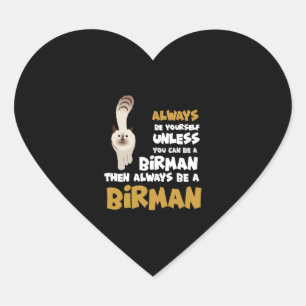 Sticker Cœur Birman Cat