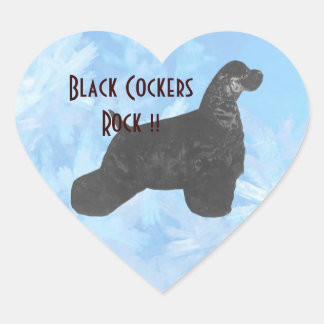 Sticker Cœur Black Cockers Rock ! !