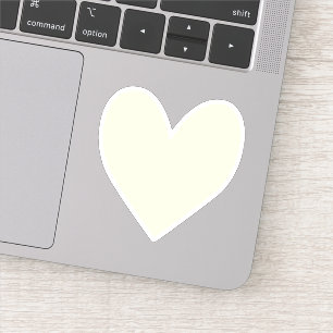 Sticker Coeur blanc antique