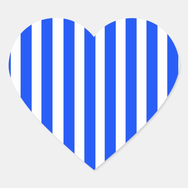 Sticker Cœur Bleu et Motif blanc pour voiles verticales (Devant)