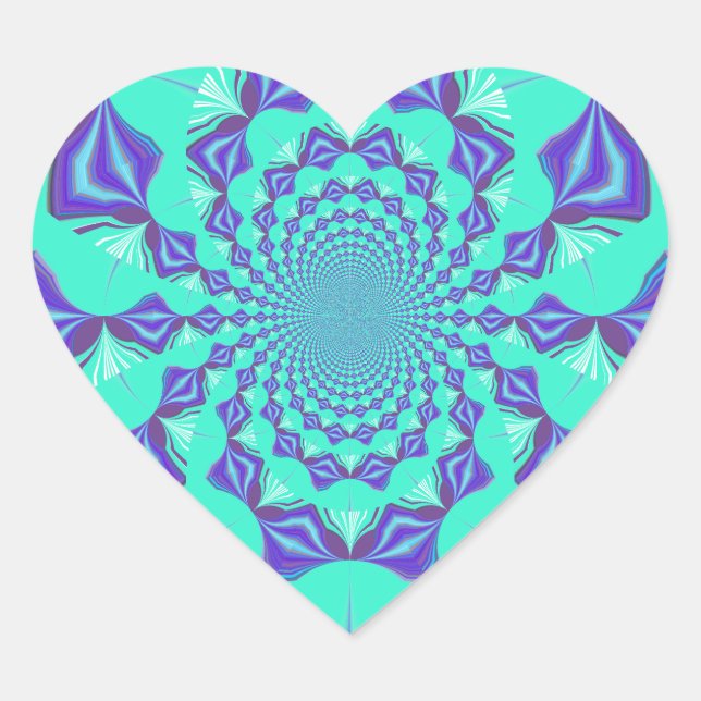 Sticker Cœur Bleu précieux (Devant)