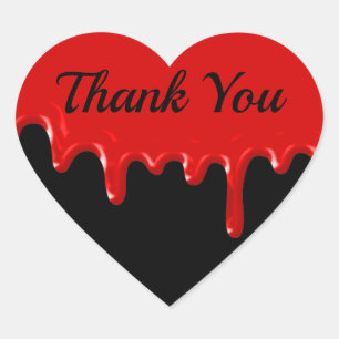 Sticker Cœur Bloody Heart Thank You 