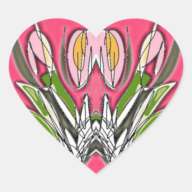 Sticker Cœur Blooms (Devant)