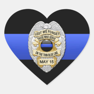 Sticker Cœur Blue Line mince