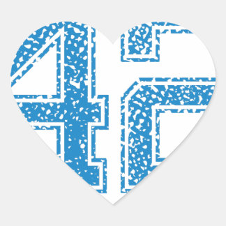 Sticker Cœur Blue Sports Jerzee Numéro 42