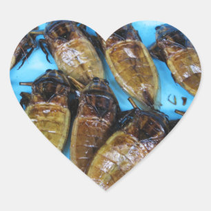 Sticker Cœur Bogue d'eau géante frite (Maeng Daa) ... Alimentat