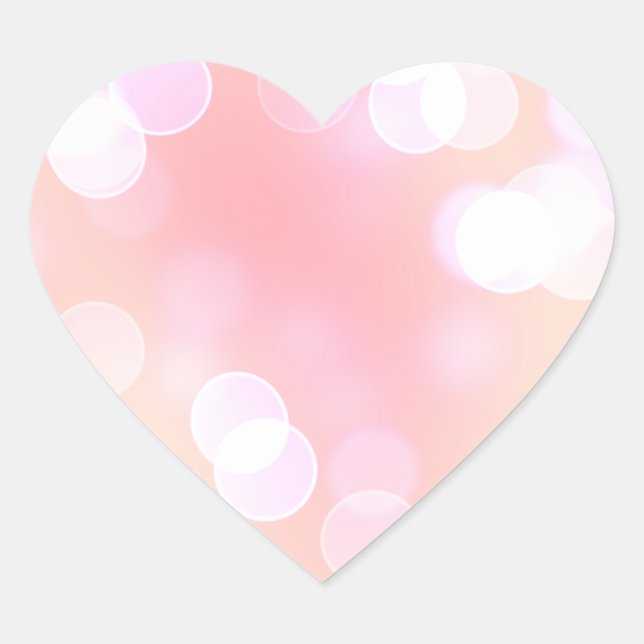 Sticker Cœur Bokeh Motif esthétique rose pâle (Devant)