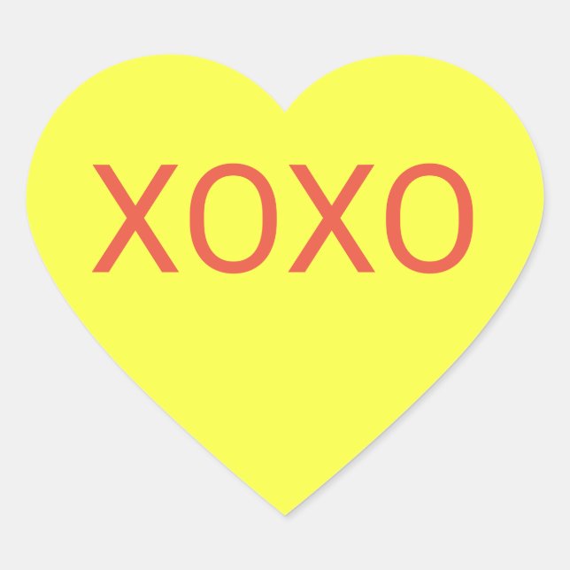 Sticker Cœur Bonbon de coeur jaune (Devant)