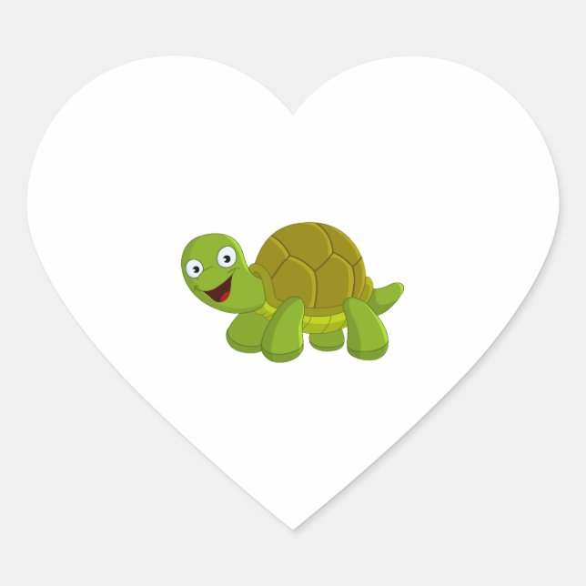 Sticker Cœur Bonne tortue (Devant)