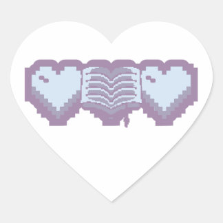 Sticker Cœur Book Love