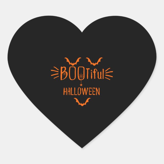 STICKER CŒUR BOOTIFUL HALLOWEEN (Devant)