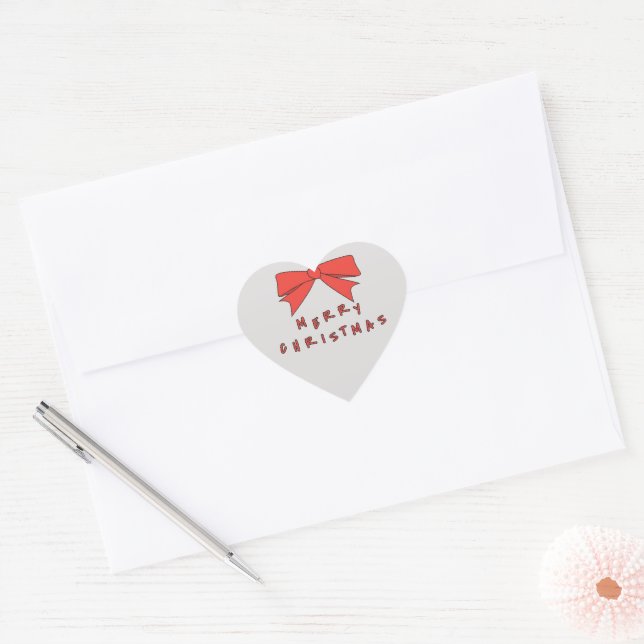 Sticker Cœur Boue rouge Joy Enveloppe de Noël (Enveloppe)