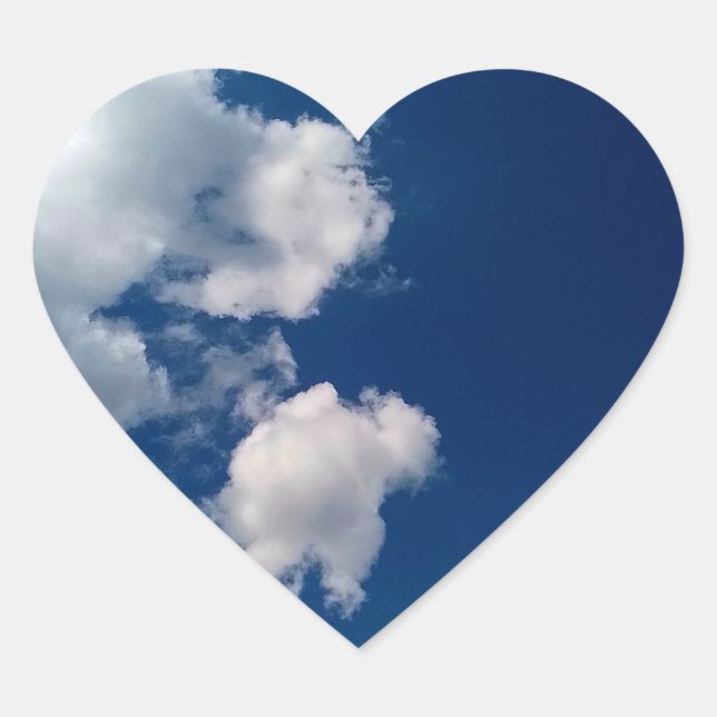 Sticker Cœur Bouffées douces du nuage (Devant)