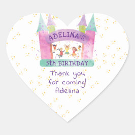Sticker Cœur Bounce House Jump Jouer Gymnastique Anniversaire d