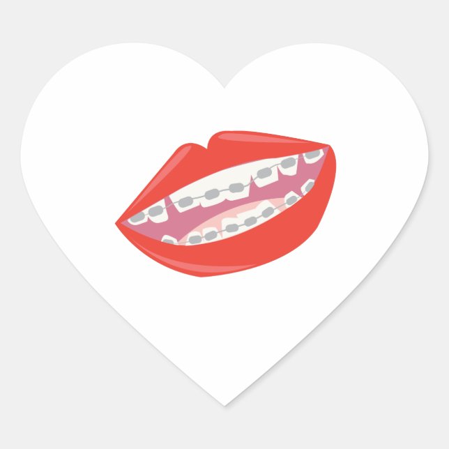 Sticker Cœur Bracelets dents (Devant)