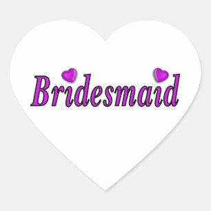 Sticker Cœur Bridesmaid Simply Love