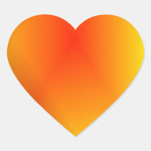 Sticker Cœur Bright Burn Orange