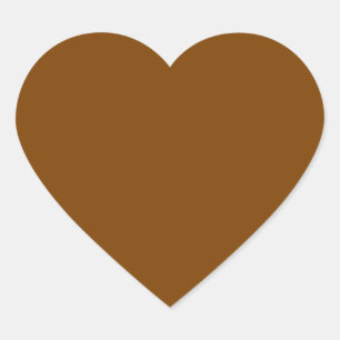 Sticker Cœur Brun Chocolat