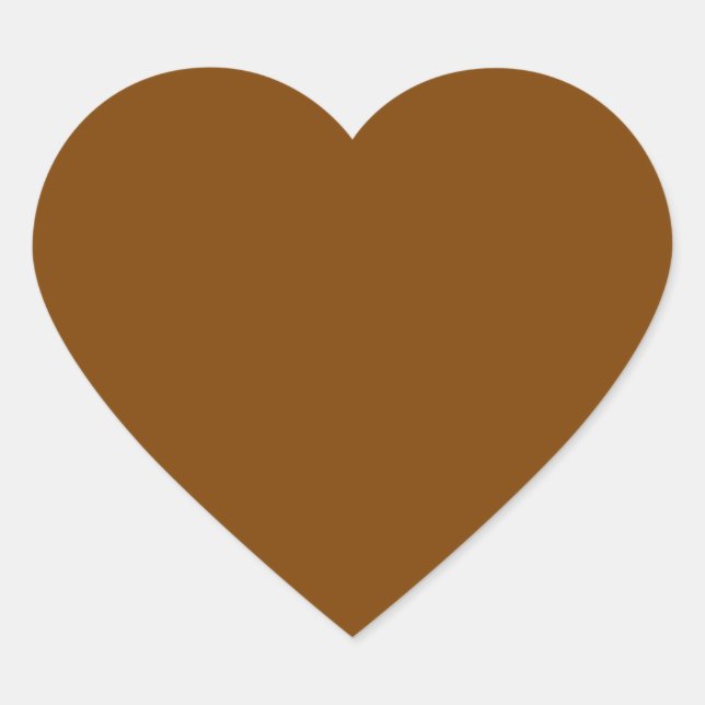 Sticker Cœur Brun Chocolat (Devant)
