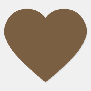 Sticker Cœur Brun foncé