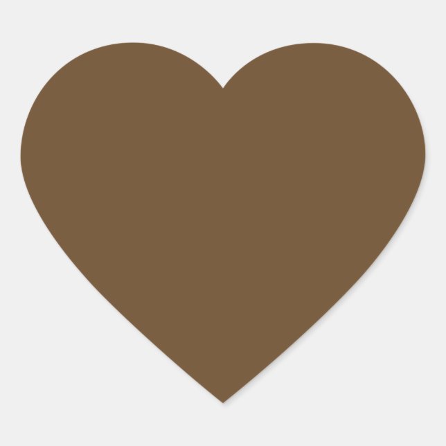 Sticker Cœur Brun foncé (Devant)