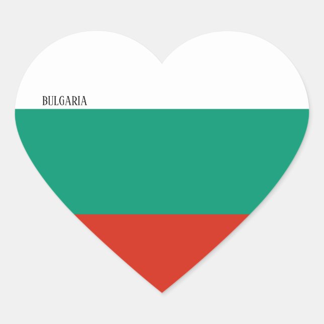 Sticker Cœur Bulgarie Drapeau patriotique (Devant)