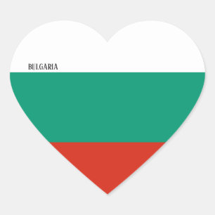 Sticker Cœur Bulgarie Drapeau patriotique