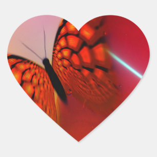 Sticker Cœur Butterfly and Hearts