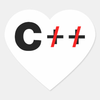 Sticker Cœur C, pas C++