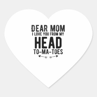 Sticker Cœur cadeau de jour mère drôle pour mère maman