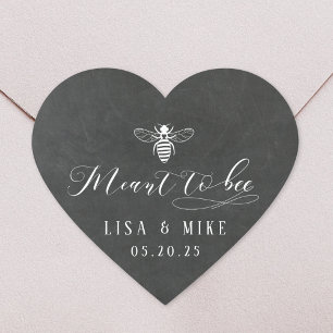 Sticker Cœur Cadeau de mariage en forme de coeur rustique pour 