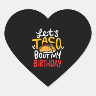 Sticker Cœur Cadeau Taco Anniversaire Cinco De Mayo