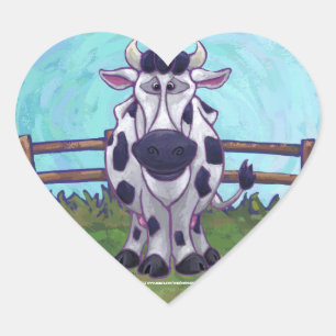 Sticker Cœur Cadeaux et accessoires de vache