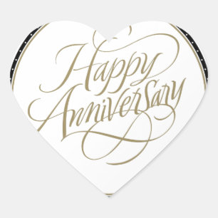 STICKER CŒUR CADEAUX HEUREUX D'ANNIVERSAIRE