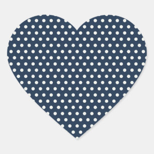 Sticker Cœur Cadeaux minuscules blancs mignons de pois de bleu