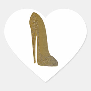 Sticker Cœur Cadeaux stylets antiques d'art de talon haut de