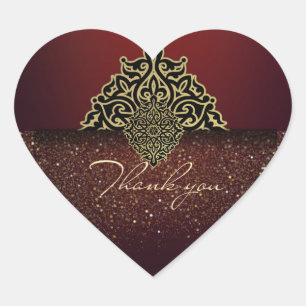 Sticker Cœur Calcomanía en forma de corazón rojo con purpurpuri