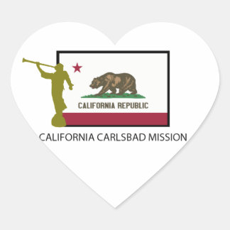 STICKER CŒUR CALIFORNIE CARLSBAD MISSION LDS CTR
