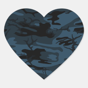 Sticker Cœur Camo de l'ombre