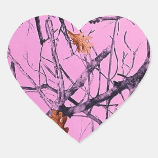 Sticker Cœur Camo rose