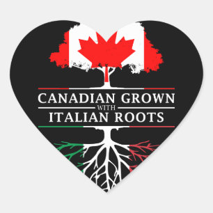 Sticker Cœur Canadien développé avec la conception de l'Itali