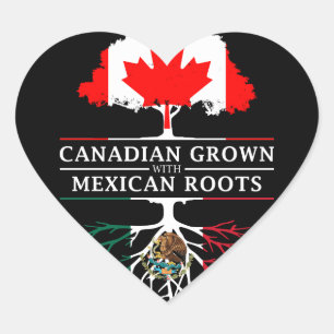 Sticker Cœur Canadien développé avec la conception du Mexique