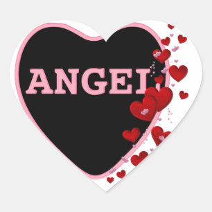 Sticker Cœur Candy rose Angel Coeur Valentine Design 2