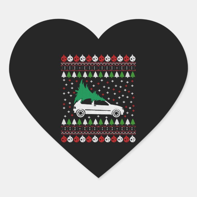 Sticker Cœur Car Christmas (Devant)