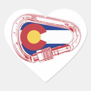Sticker Cœur Carabiner Escalade du Colorado